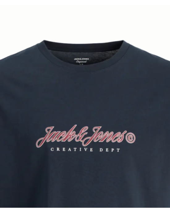 T-shirt Jack n Jones μπλε ΚΟΝΤΟΜΑΝΙΚΕΣ