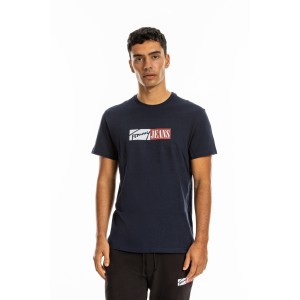 T-shirt Tommy Jeans μπλε T-shirt Tommy Jeans μπλε