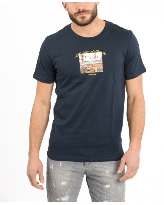 T-shirt Jack n Jones μπλε T-shirt Jack n Jones μπλε