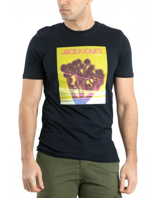 T-shirt Jack n Jones μπλε T-shirt Jack n Jones μπλε