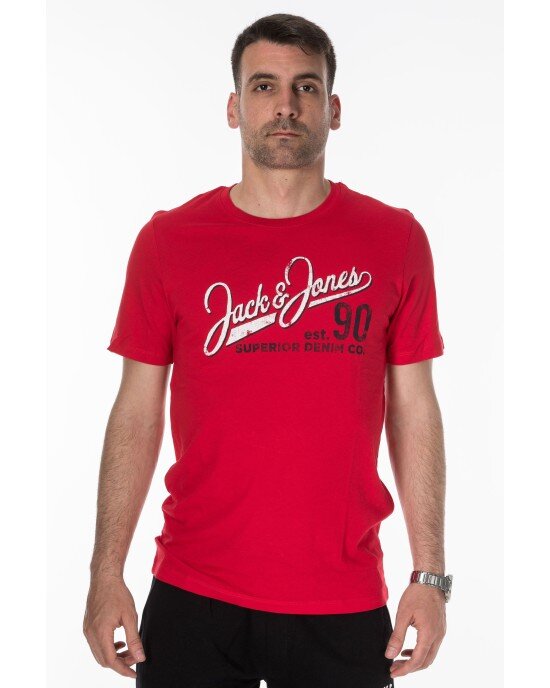 T-shirt Jack n Jones κόκκινο T-shirt Jack n Jones κόκκινο