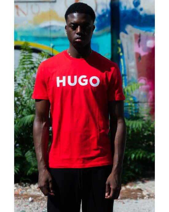 T-shirt HUGO κόκκινο ΚΟΝΤΟΜΑΝΙΚΕΣ