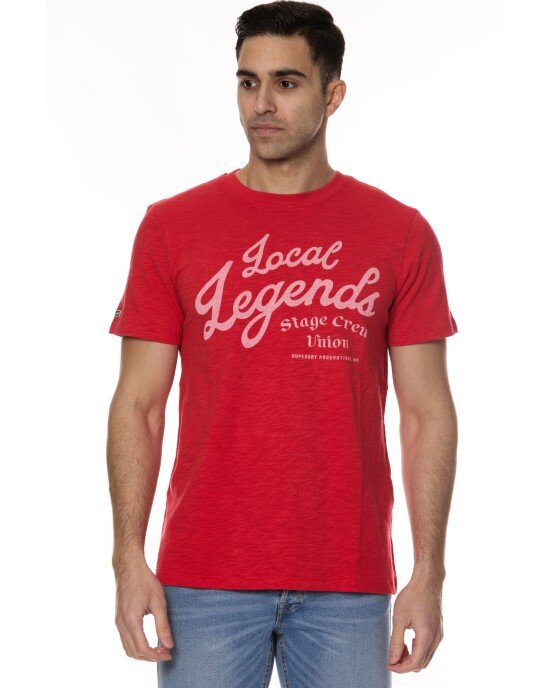 T-shirt SUPERDRY κόκκινο T-shirt SUPERDRY κόκκινο