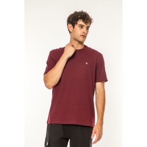 T-shirt Calvin Klein μπορντό T-shirt Calvin Klein μπορντό