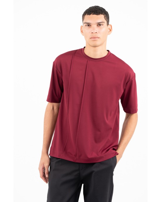 T-shirt Vittorio μπορντό ΚΟΝΤΟΜΑΝΙΚΕΣ