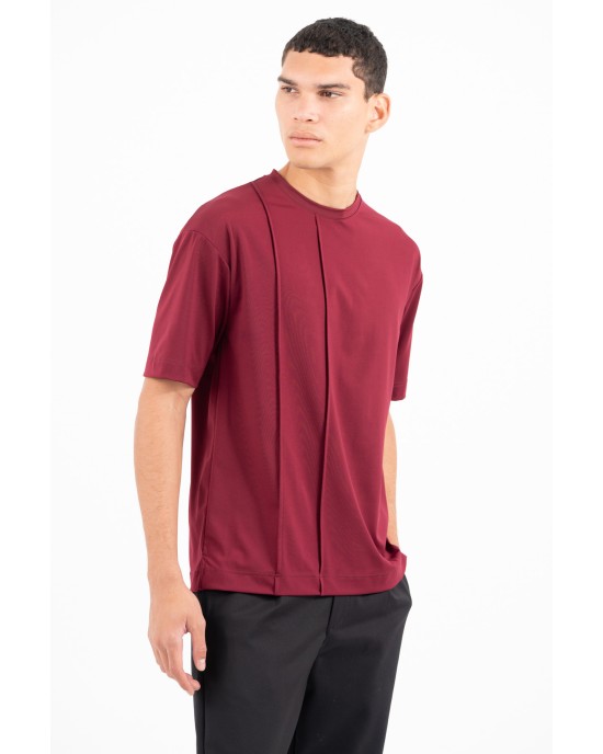 T-shirt Vittorio μπορντό ΚΟΝΤΟΜΑΝΙΚΕΣ