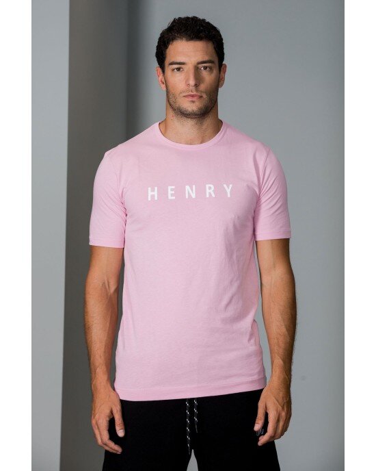 T-Shirt Henry ροζ T-Shirt Henry ροζ