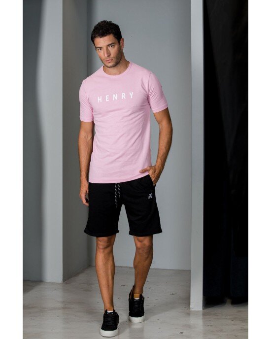 T-Shirt Henry ροζ T-Shirt Henry ροζ