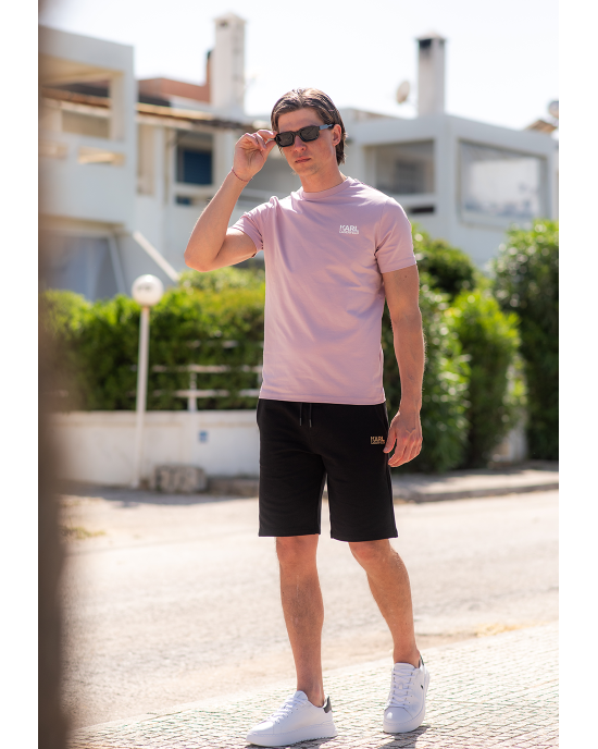 T-shirt Karl Lagerfeld ροζ ΚΟΝΤΟΜΑΝΙΚΕΣ