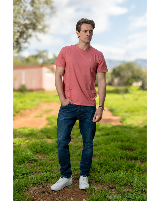 T-shirt Calvin Klein ροζ ΚΟΝΤΟΜΑΝΙΚΕΣ