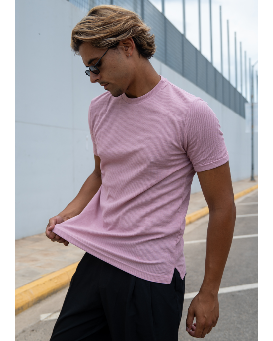 T-shirt Vittorio ροζ ΚΟΝΤΟΜΑΝΙΚΕΣ
