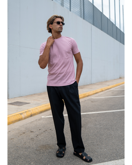 T-shirt Vittorio ροζ ΚΟΝΤΟΜΑΝΙΚΕΣ
