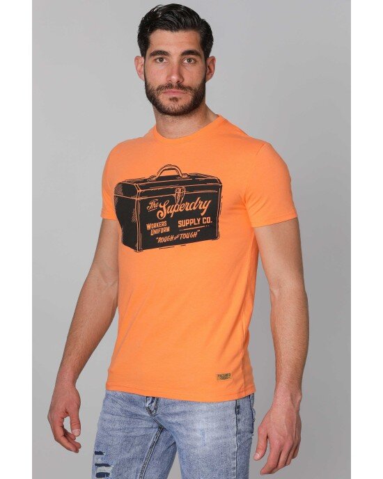 T-shirt SUPERDRY πορτοκαλί