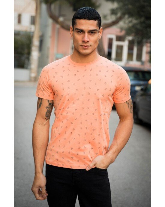 T-shirt Jack n Jones Πορτοκαλί T-shirt Jack n Jones Πορτοκαλί