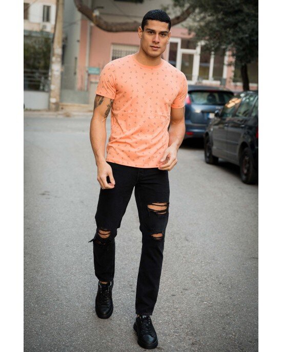 T-shirt Jack n Jones Πορτοκαλί T-shirt Jack n Jones Πορτοκαλί