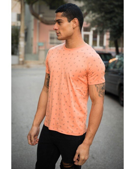 T-shirt Jack n Jones Πορτοκαλί T-shirt Jack n Jones Πορτοκαλί