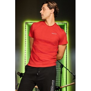 T-shirt Tommy Jeans πορτοκαλί