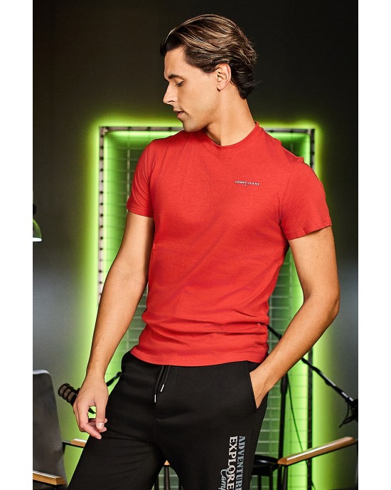 T-shirt Tommy Jeans πορτοκαλί ΚΟΝΤΟΜΑΝΙΚΕΣ