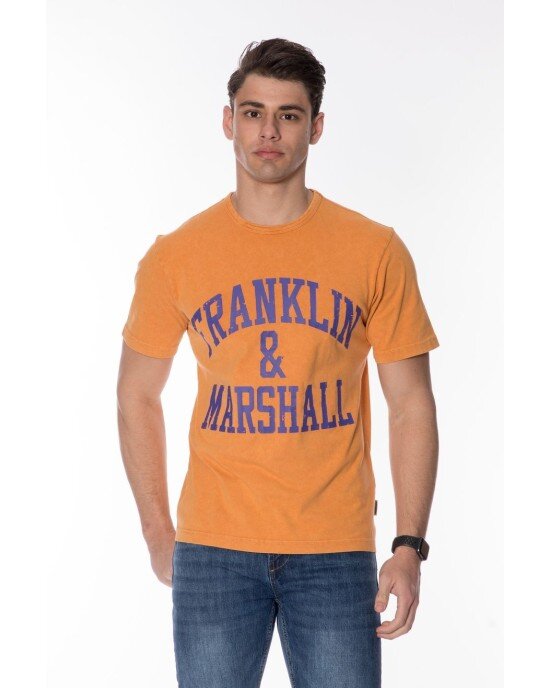 T-shirt Franklin Marshall Πορτοκαλί T-shirt Franklin Marshall Πορτοκαλί