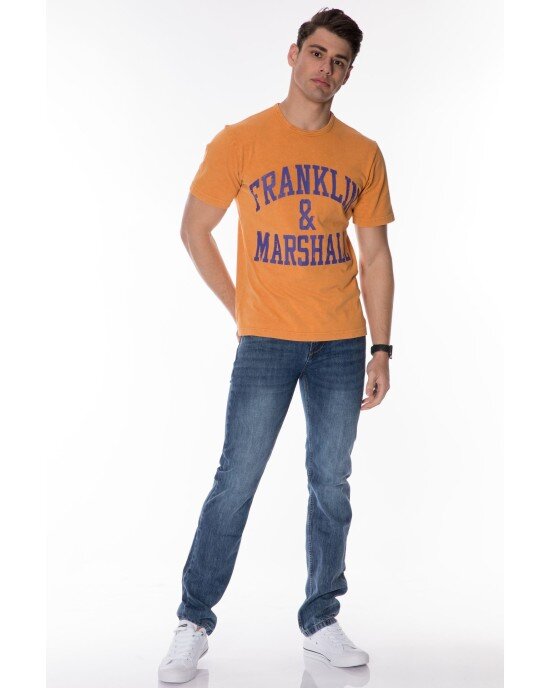 T-shirt Franklin Marshall Πορτοκαλί T-shirt Franklin Marshall Πορτοκαλί