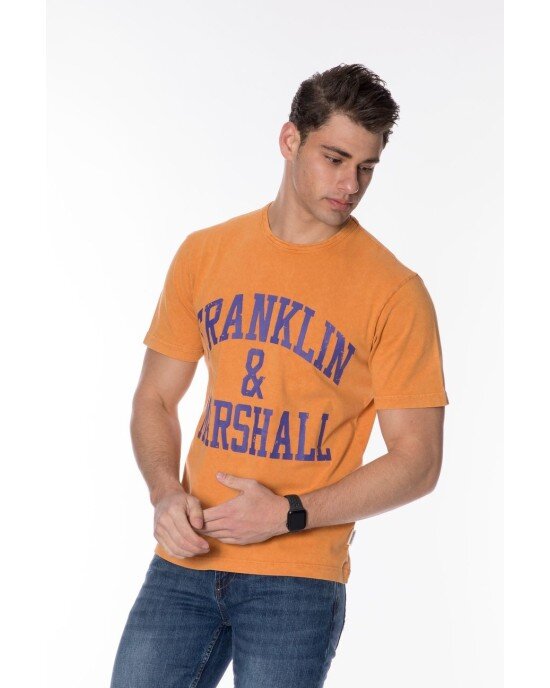 T-shirt Franklin Marshall Πορτοκαλί T-shirt Franklin Marshall Πορτοκαλί