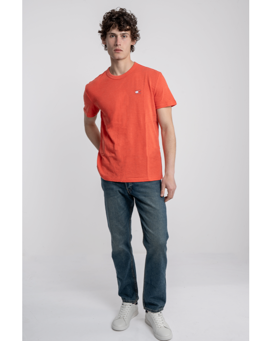 T-shirt Tommy Jeans πορτοκαλί ΚΟΝΤΟΜΑΝΙΚΕΣ