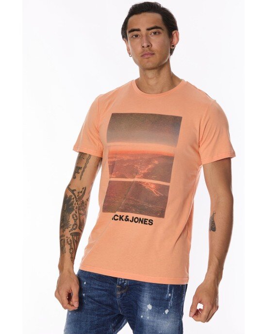 T-shirt Jack n Jones πορτοκαλί