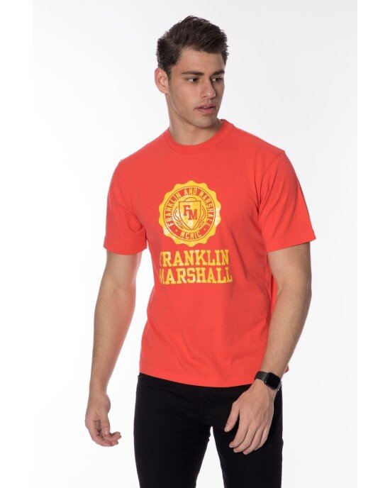 T-shirt Franklin Marshall πορτοκαλί T-shirt Franklin Marshall πορτοκαλί
