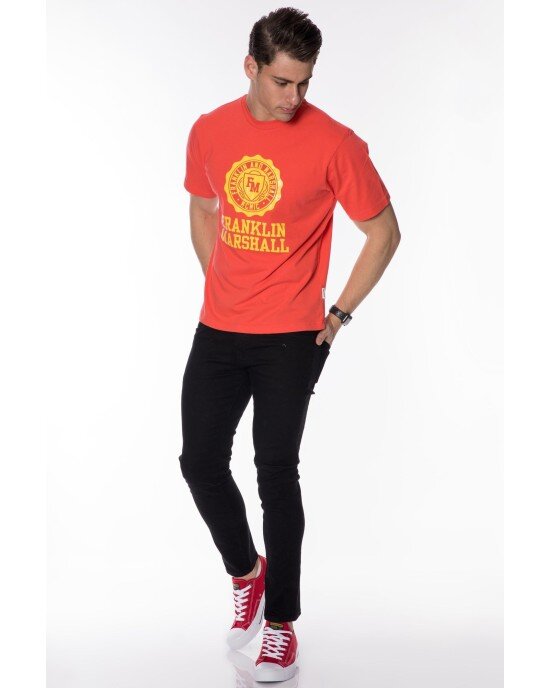 T-shirt Franklin Marshall πορτοκαλί T-shirt Franklin Marshall πορτοκαλί