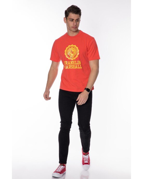 T-shirt Franklin Marshall πορτοκαλί T-shirt Franklin Marshall πορτοκαλί