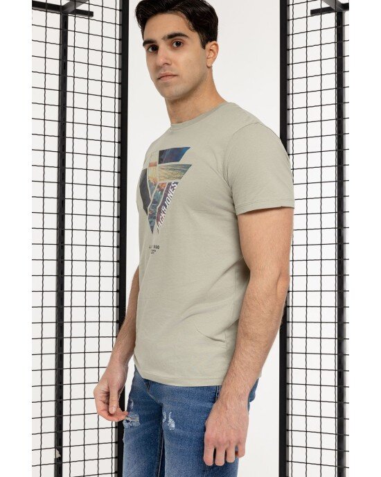 T-shirt Jack n Jones πράσινο παστέλ ΚΟΝΤΟΜΑΝΙΚΕΣ