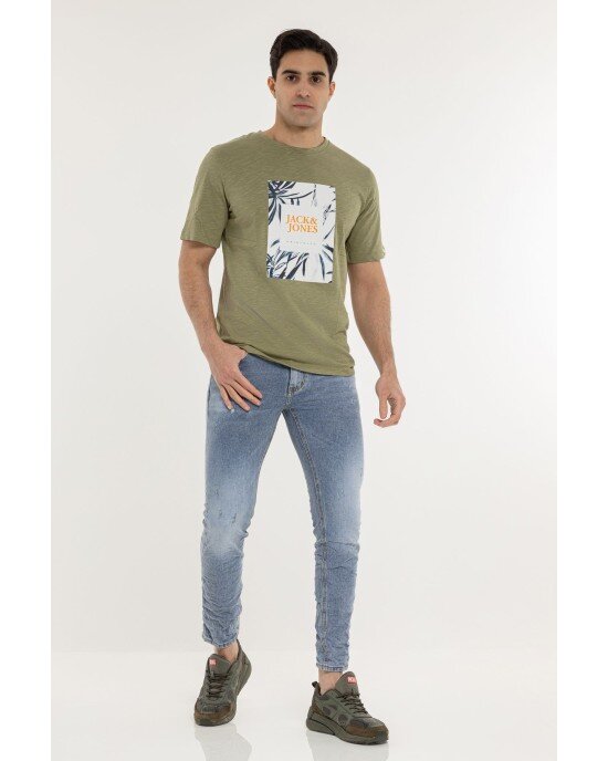 T-shirt Jack n Jones πράσινο ΚΟΝΤΟΜΑΝΙΚΕΣ T-shirt Jack n Jones πράσινο ΚΟΝΤΟΜΑΝΙΚΕΣ