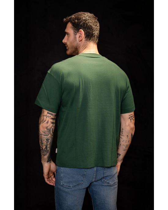T-shirt Jack n Jones πράσινη ΚΟΝΤΟΜΑΝΙΚΕΣ