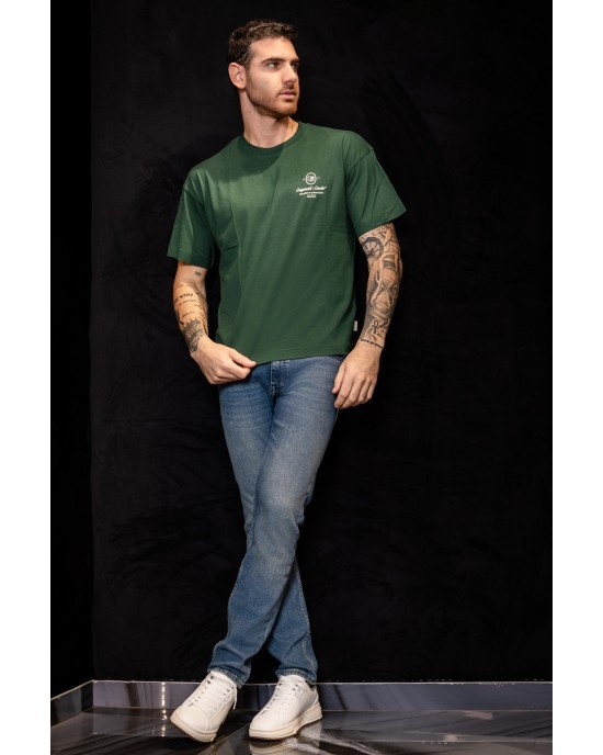 T-shirt Jack n Jones πράσινη ΚΟΝΤΟΜΑΝΙΚΕΣ