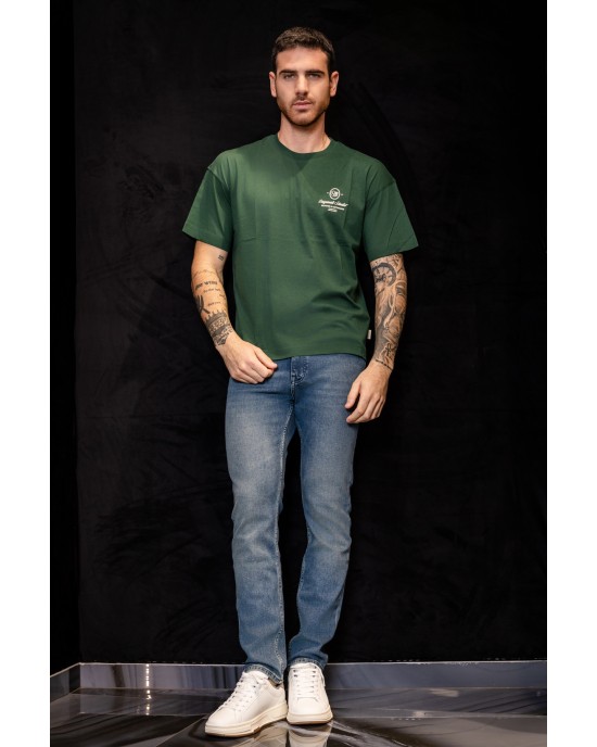 T-shirt Jack n Jones πράσινη ΚΟΝΤΟΜΑΝΙΚΕΣ