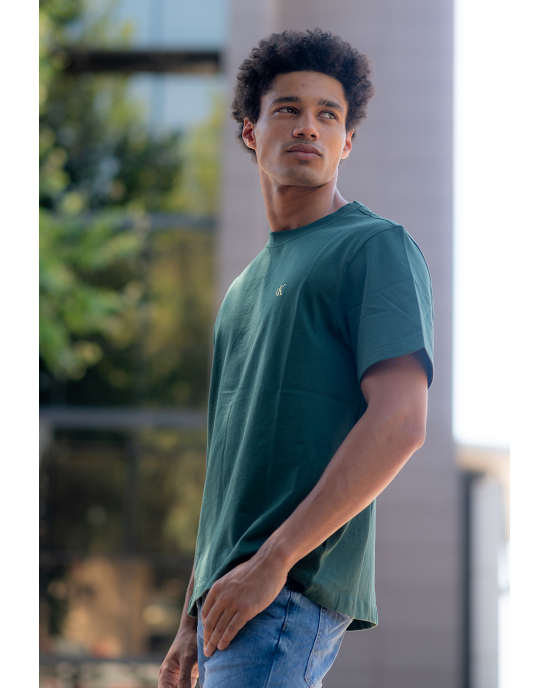 T-shirt Calvin Klein πρασινό ΚΟΝΤΟΜΑΝΙΚΕΣ
