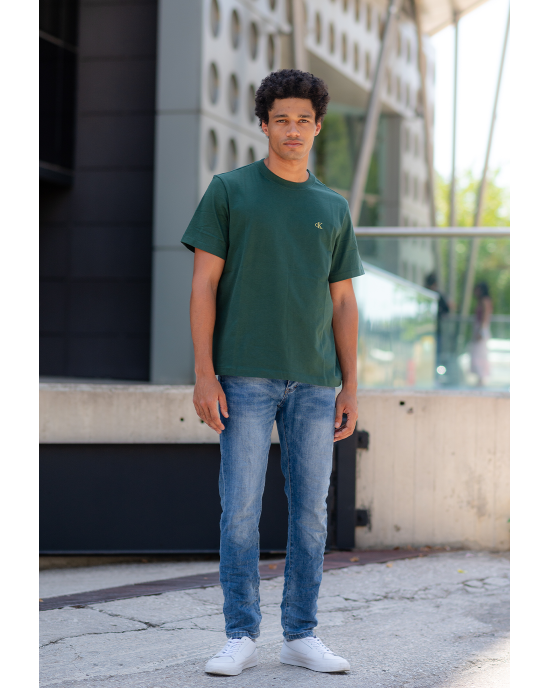 T-shirt Calvin Klein πρασινό ΚΟΝΤΟΜΑΝΙΚΕΣ