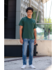 T-shirt Calvin Klein πρασινό ΚΟΝΤΟΜΑΝΙΚΕΣ