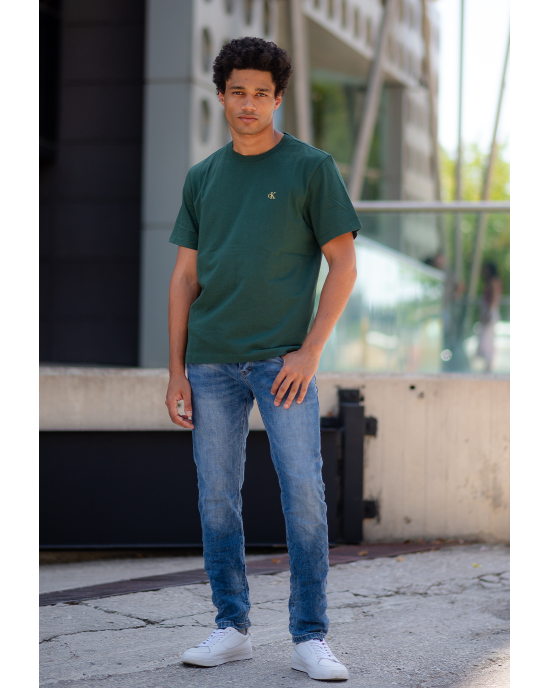T-shirt Calvin Klein πρασινό ΚΟΝΤΟΜΑΝΙΚΕΣ
