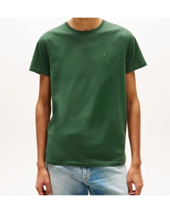 T-shirt Tommy Jeans πράσινο ΚΟΝΤΟΜΑΝΙΚΕΣ