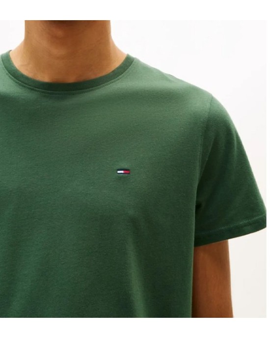 T-shirt Tommy Jeans πράσινο ΚΟΝΤΟΜΑΝΙΚΕΣ