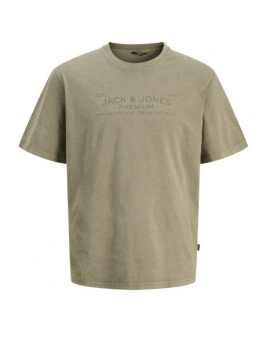 T-shirt Jack n Jones χακί ΚΟΝΤΟΜΑΝΙΚΕΣ