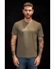 T-shirt Jack n Jones χακί ΚΟΝΤΟΜΑΝΙΚΕΣ