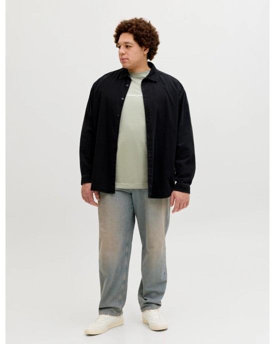 T-shirt Jack n Jones Plus Size χακί ΚΟΝΤΟΜΑΝΙΚΕΣ