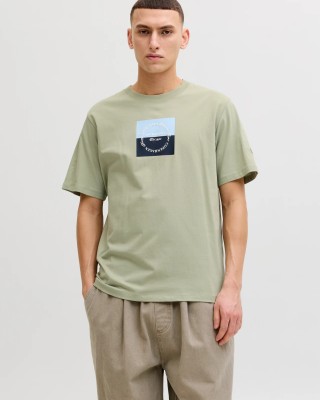 T-shirt Jack n Jones χακί