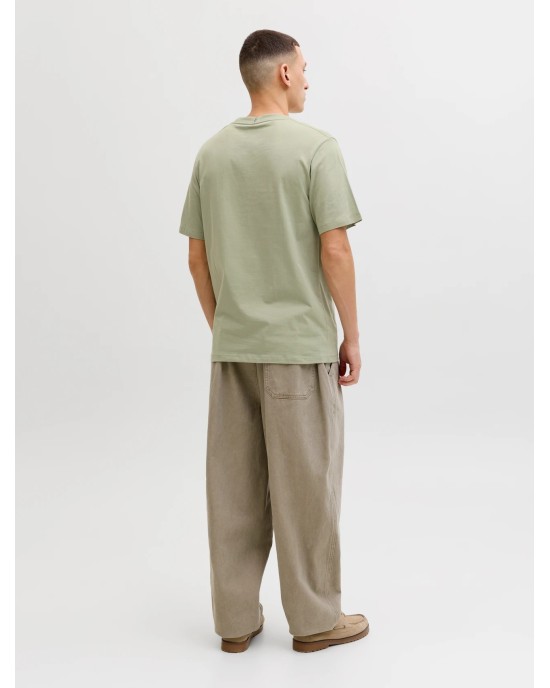 T-shirt Jack n Jones χακί ΚΟΝΤΟΜΑΝΙΚΕΣ