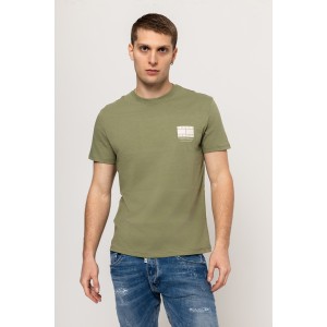 T-shirt Tommy Jeans χακί T-shirt Tommy Jeans χακί
