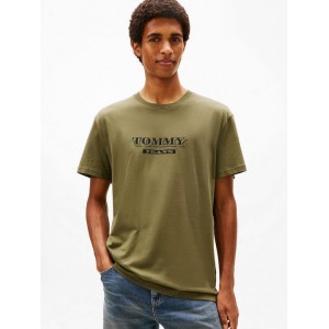 T-shirt Tommy Jeans χακί