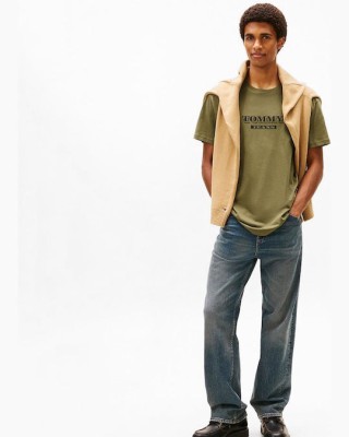 T-shirt Tommy Jeans χακί