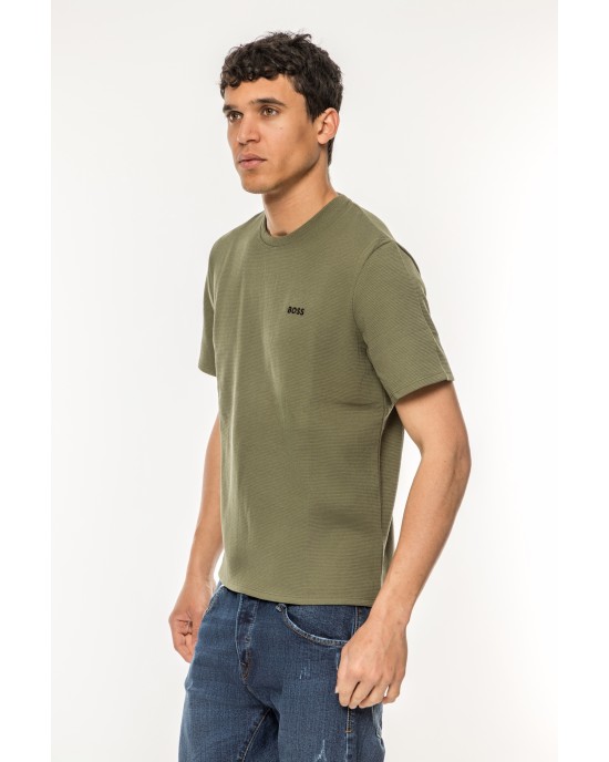 T-Shirt Boss χακί ΚΟΝΤΟΜΑΝΙΚΕΣ